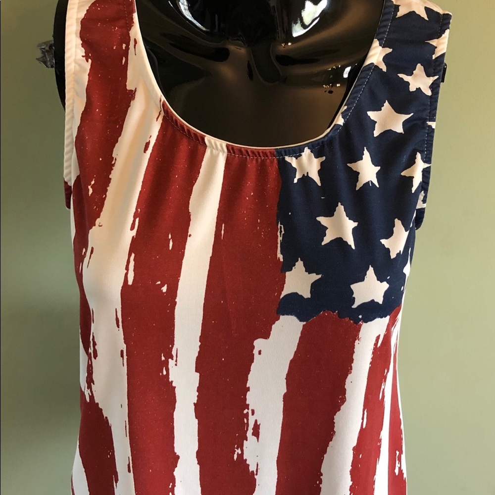 American flag tank top